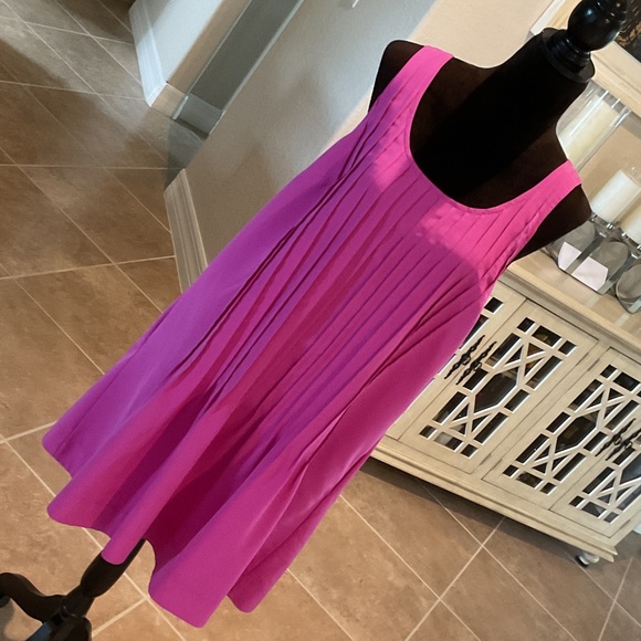 Lauren Ralph Lauren pleated fuschia dress, size 12 - Picture 1 of 7
